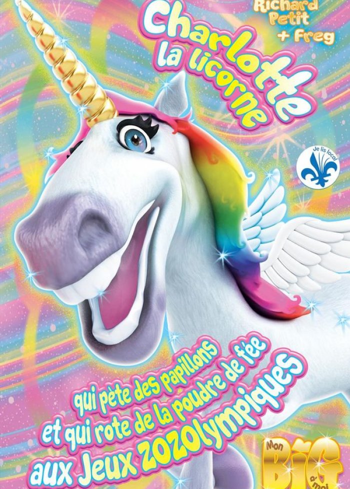 Charlotte la licorne qui p&egrave;te des papillons et qui rote de la...