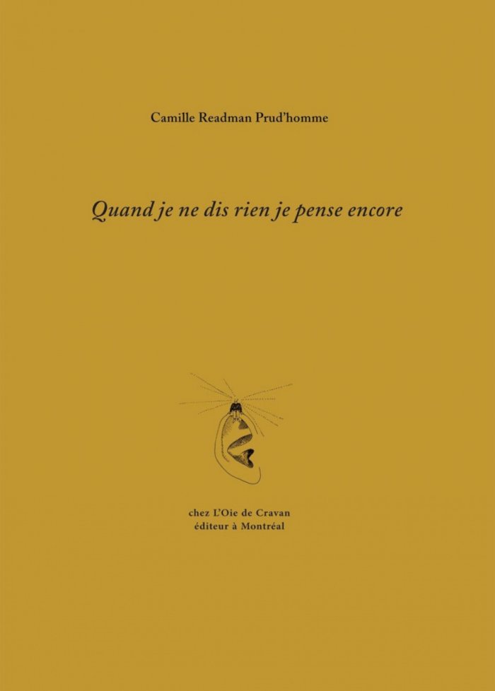 Quand je ne dis rien je pense encore