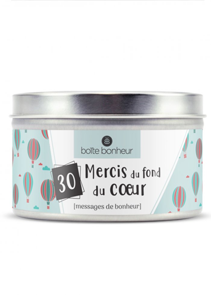 Mini bo&icirc;te bonheur : merci du fond du coeur
