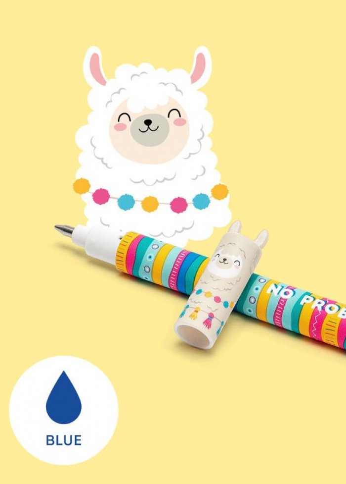 Stylo effaçable bleu : lama