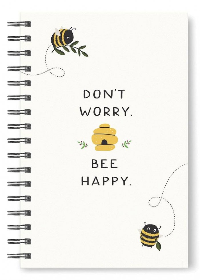 Cahier de notes avec anneaux : Don't worry, bee happy
